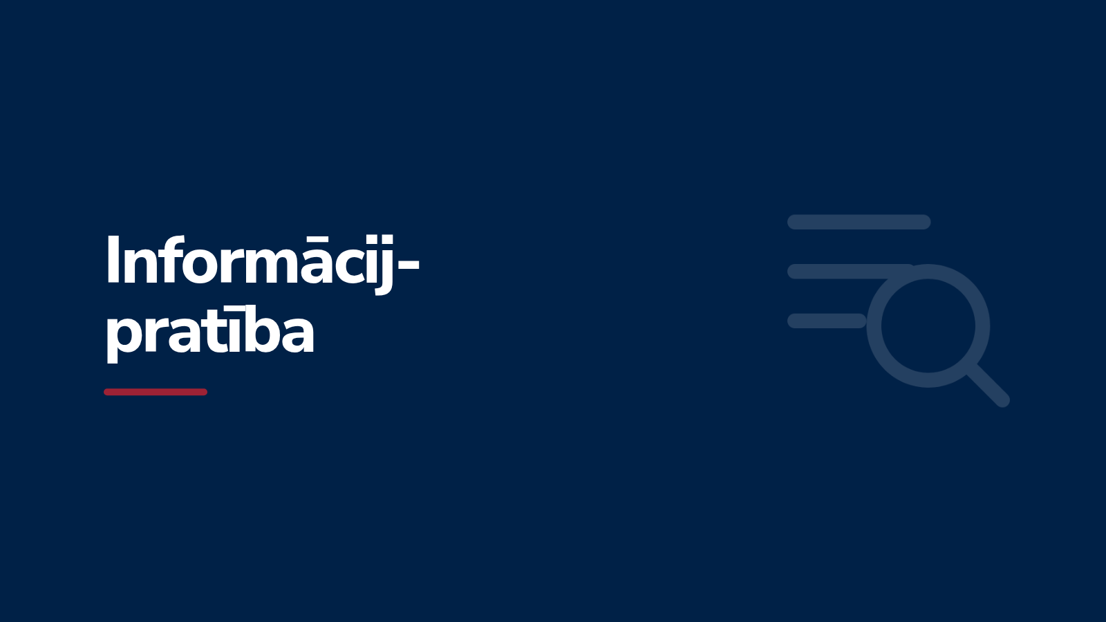Informācijpratība (bakalaurs,vakara,nepilna laika)